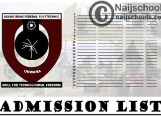 Akanu Ibiam Federal Polytechnic Unwana ND & HND Programmes Admission List for 2020/2021 Academic Session | CHECK NOW