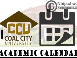 Coal City university (CCU) Academic Calendar for 2020/2021 Academic Session | CHECK NOW