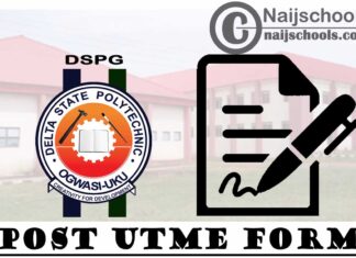 Delta State Polytechnic Ogwashi-Uku (DSPG) Post UTME Form for 2021/2022 Academic Session | APPLY NOW