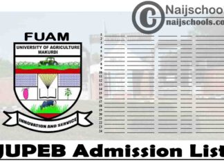 Federal University of Agriculture, Makurdi (FUAM) Joint Universities Preliminary Examinations Board (JUPEB) Admission List for 2020/2021 Academic Session | CHECK NOW