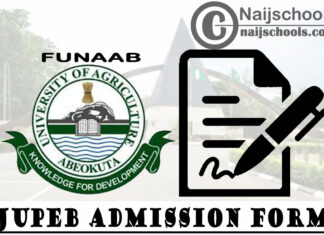 Federal University of Agriculture Abeokuta (FUNAAB) JUPEB Admission Form for 2020/2021 Academic Session | APPLY NOW