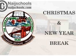 Federal Polytechnic Mubi Christmas and New Year Break | CHECK NOW