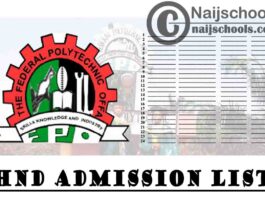 Federal Polytechnic Offa (OFFAPOLY) 1st, 2nd & 3rd Batch HND Full-Time Admission List for 2020/2021 Academic Session | CHECK NOW