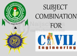 JAMB & WAEC Subject Combination for Civil Engineering
