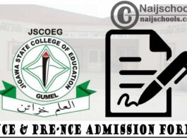 Jigawa State College of Education Gumel (JSCOEG) NCE & Pre-NCE Admission Form for 2020/2021 Academic Session | APPLY NOW