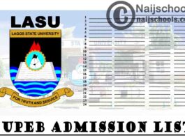 Lagos State University (LASU) 1st, 2nd, 3rd & 4th Batch JUPEB Admission List for 2020/2021 Academic Session | CHECK NOW