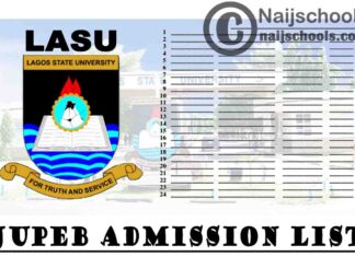 Lagos State University (LASU) 1st, 2nd, 3rd & 4th Batch JUPEB Admission List for 2020/2021 Academic Session | CHECK NOW