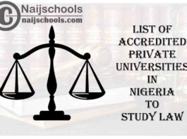 Full List of Accredited Private Universities in Nigeria to Study Law