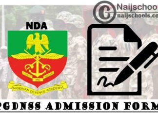 Nigerian Defense Academy (NDA) PGDNSS Admission Form for 2020/2021 Academic Session | APPLY NOW