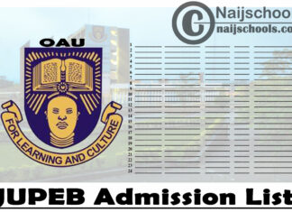 Obafemi Awolowo University (OAU) Joint Universities Preliminary Examinations Board (JUPEB) Admission List for 2020/2021 Academic Session | CHECK NOW