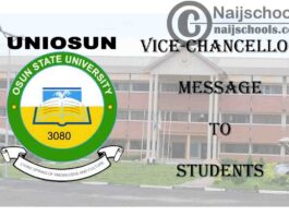 Osun State University (UNIOSUN) Vice-Chancellor End of the Year Message to Students | CHECK NOW