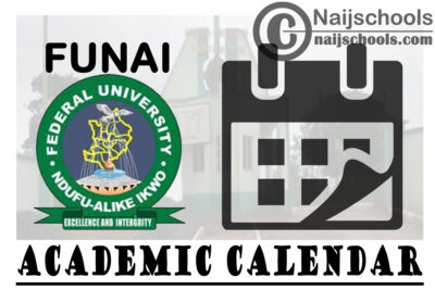 FUNAI Academic Calendar for 2023/2024 Session