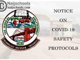 Federal Polytechnic Mubi Notice to Staff and Students on COVID-19 Safety Protocols | CHECK NOW