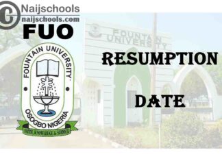 Fountain University Osogbo (FUO) Physical Resumption Date for Continuation 2020/2021 Academic Session | CHECK NOW