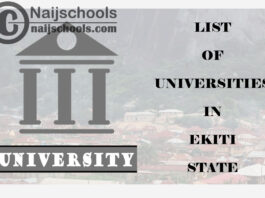 Full List of Federal, State & Private Universities in Ekiti State Nigeria