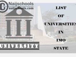 Full List of Federal, State & Private Universities in Imo State Nigeria