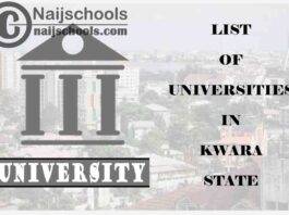 Full List of Federal, State & Private Universities in Kwara State Nigeria