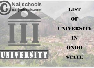 Full List of Federal, State & Private Universities in Ondo State Nigeria