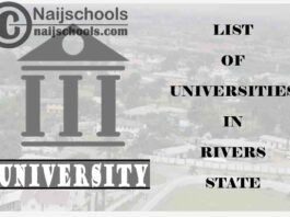 Full List of Federal, State & Private Universities in Rivers State Nigeria