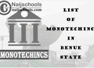 Full List of Accredited Monotechincs in Benue State Nigeria