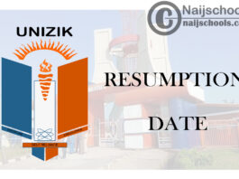 Nnamdi Azikiwe University (UNIZIK) Resumption Date for Continuation of 2019/2020 Academic Session | CHECK NOW