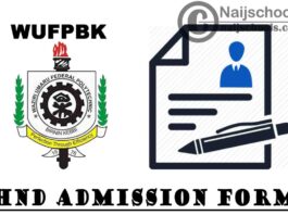 Waziri Umaru Federal Polytechnic Birnin Kebbi (WUFPBK) HND Admission Form for 2020/2021 Academic Session | APPLY NOW