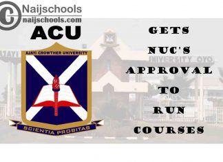 Ajayi Crowther University (ACU) Gets NUC’s Approval to Run 7 New Courses | CHECK NOW