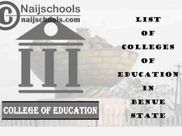 Full List of Accredited Colleges of Education in Benue State Nigeria