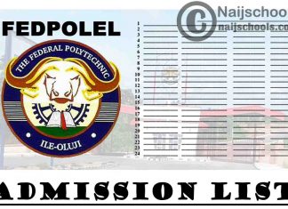 Federal Polytechnic Ile-Oluji (FEDPOLEL) 2020/2021 Admission List is Now Out on JAMB CAPS | CHECK NOW
