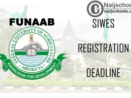 Federal University of Agriculture Abeokuta (FUNAAB) Extends 2019/2020 SIWES Enrolment & Registration Deadline | CHECK NOW
