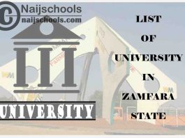 Full List of Federal, State & Private Universities in Zamfara State Nigeria
