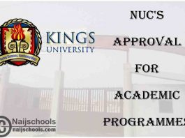 Kings University Secures NUC's Approval for Four New Academic Programmes | CHECK NOW
