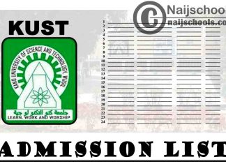 Kano State University of Technology (KUST) Wudil Admission List for 2020/2021 Academic Session | CHECK NOW