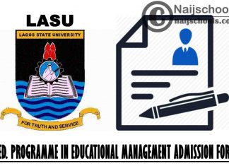 LASU Doctor of Education (D.Ed.) Programme in Educational Management Admission Form is Out | APPLY NOW