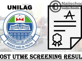University of Lagos (UNILAG) Post UTME Screening Result for 2020/2021 Academic Session | CHECK NOW
