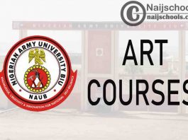 Full List of Art Courses Offered in NAUB (Nigerian Army University Biu) and their Admission Requirement