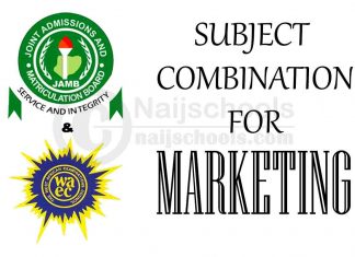 JAMB & WAEC Subject Combination for Marketing