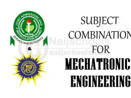 JAMB and WAEC (O'Level) Subject Combination for Mechatronics Engineering