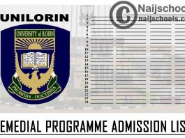 University of Illorin (UNILORIN) Remedial Programme Admission List for 2020/2021 Academic Session | CHECK NOW