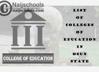 Full List of Accredited Colleges of Education in Osun State Nigeria