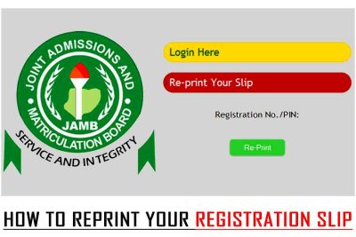 How to Reprint Your 2022 JAMB Registration Slip
