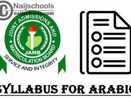 JAMB Syllabus for Arabic 2022 CBT Exam