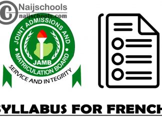 JAMB Syllabus for French 2023 CBT Exam