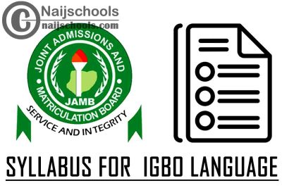 JAMB Syllabus for the Igbo Language 2023 CBT Exam