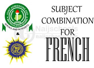 JAMB & WAEC Subject Combination for French