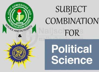 JAMB/WAEC Subject Combination for Political Science