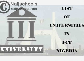 Full List of Federal, State & Private Universities in Federal Capital Territory (FCT) Nigeria