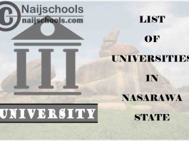 Full List of Federal, State & Private Universities in Nasarawa State Nigeria