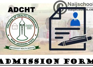 College of Health Technology Mubi 2023/2024 Admission Form