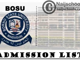 Borno State University (BOSU) 1st & 2nd Batch Admission List for 2020/2021 Academic Session | CHECK NOW